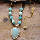 Colar com Pendente de Amazonite