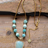Colar com Pendente de Amazonite
