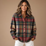 Gloria | Cardigan Xadrez Multicolorido com Botões