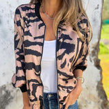 Zaira | Casaco de outono com zíper zebra