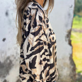 Zaira | Casaco de outono com zíper zebra